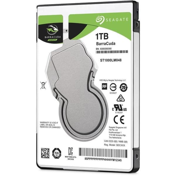 SEAGATE - Intern hårddisk - BarraCuda - 1TB - 5400 rpm - 2,5"