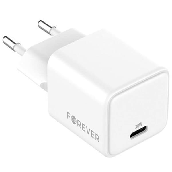 Nätadapter - FOREVER - 30W - USB-C - Power Delivery - GaN-teknologi
