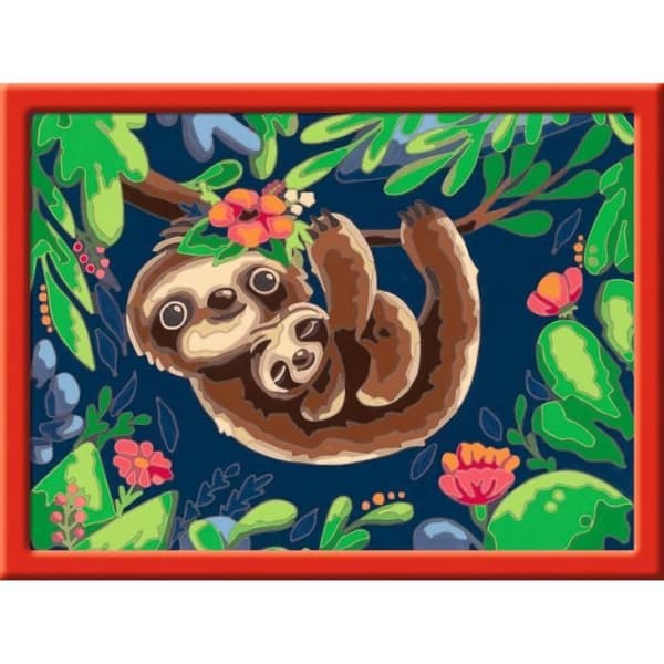Komplett Paint by Number Kit - Medium Art Number - Sloth - Ravensburger
