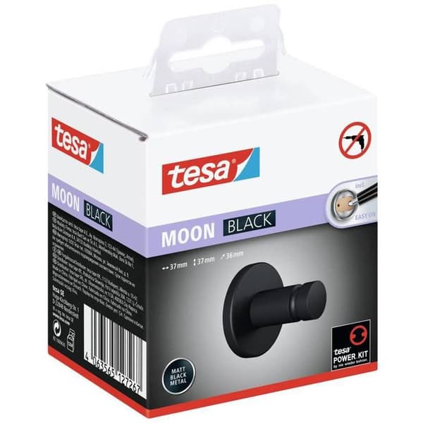 tesa MOON BLACK Limhanddukskrok i metall