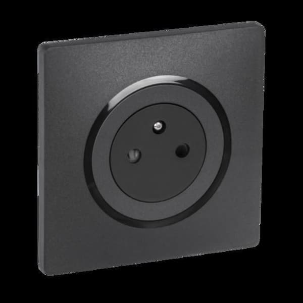 PRISE 2P+T PUIT AFFLEURANT NOIR COMPLET - CASUAL EVO - DEBFLEX