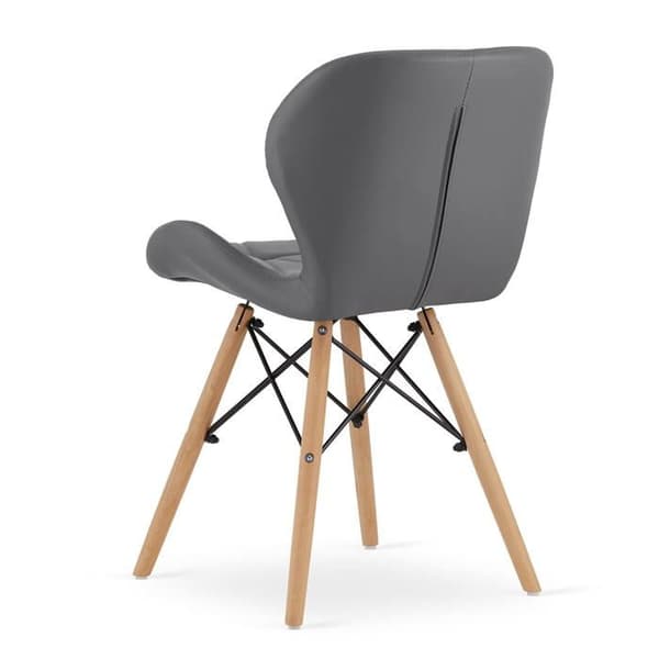Fauteuil LAGO i grått konstläder x 2