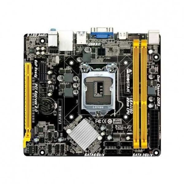 Moderkort - Biostar - H81MHV3 - Socket LGA1150 - Chipset Intel H81 - DDR3 SDRAM