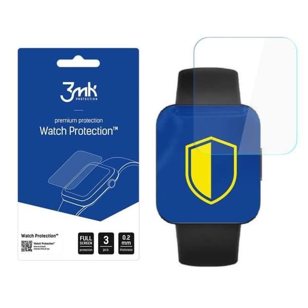 Set med 3 skärmskydd 3MK POCO Watch ARC blå transparent - One size