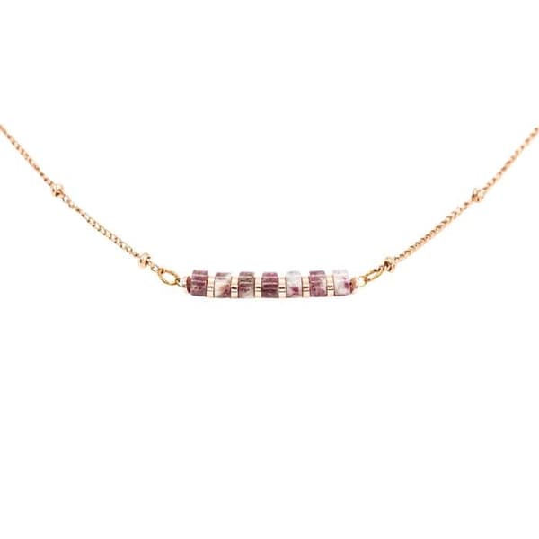 Collier Piana i turmalinstenar