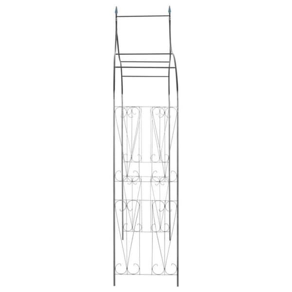 vidaXL Garden Arch Stake Design Klätterväxter Mörkgrön