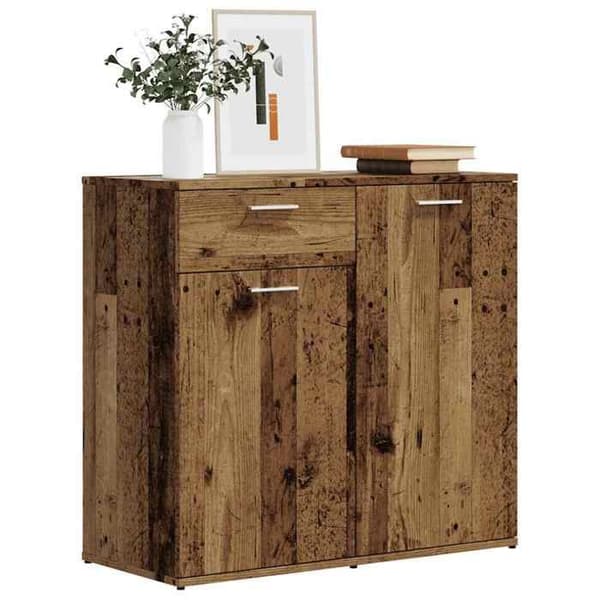 vidaXL Buffé gammalt trä 80x36x75 cm ingenjörsträ 856006