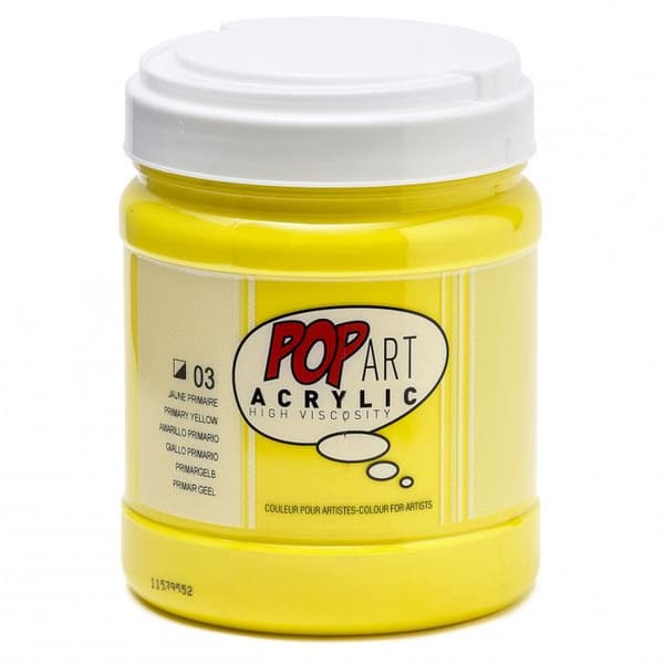 Akrylfärg - PÉBÉO - Primär Gul - 700 ml - Pop Art - Blandad