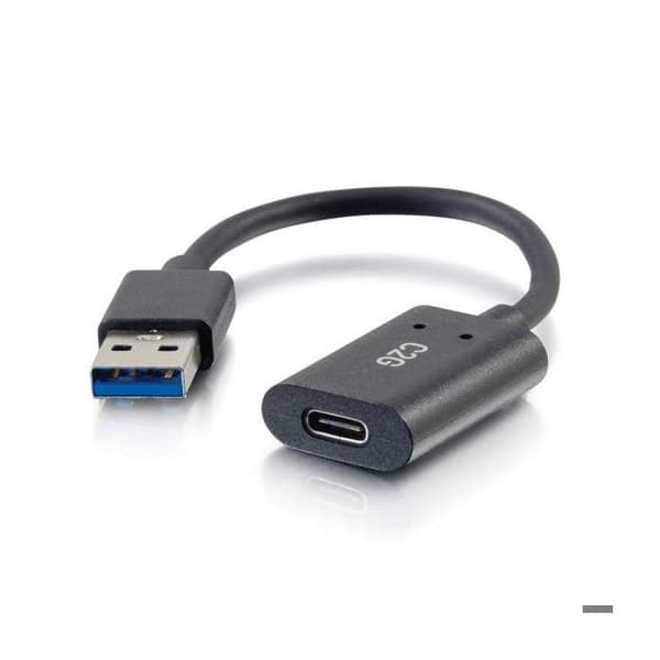 USB-adapter - C2G - USB C till USB A - SuperSpeed 5Gbps - 15.2 cm - Svart