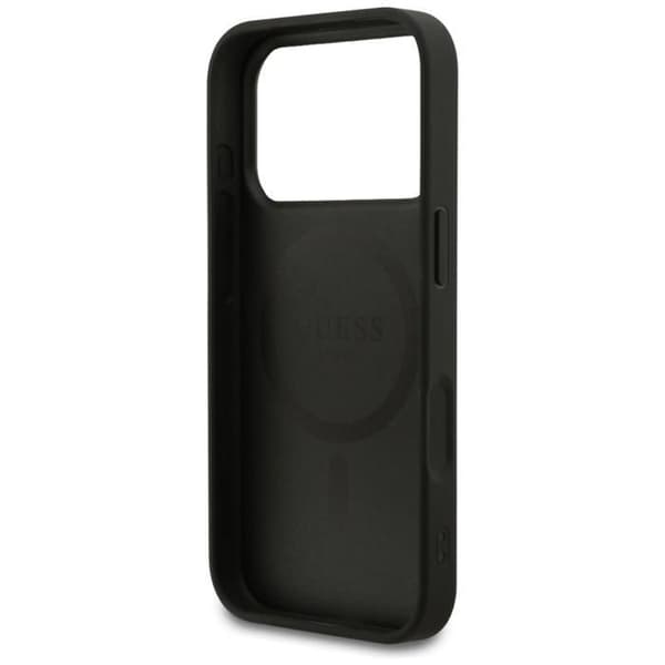 Guess Grained Ring Case med MagSafe för iPhone 17 Pro 6.3" Svart