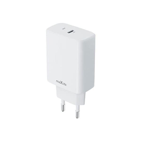 USB-C-laddare 30W - Maxlife - Ultrarapid - Optimal säkerhet - Kompakt Vit