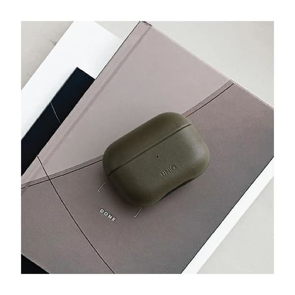 UNIQ läderfodral för AirPods Pro Olive