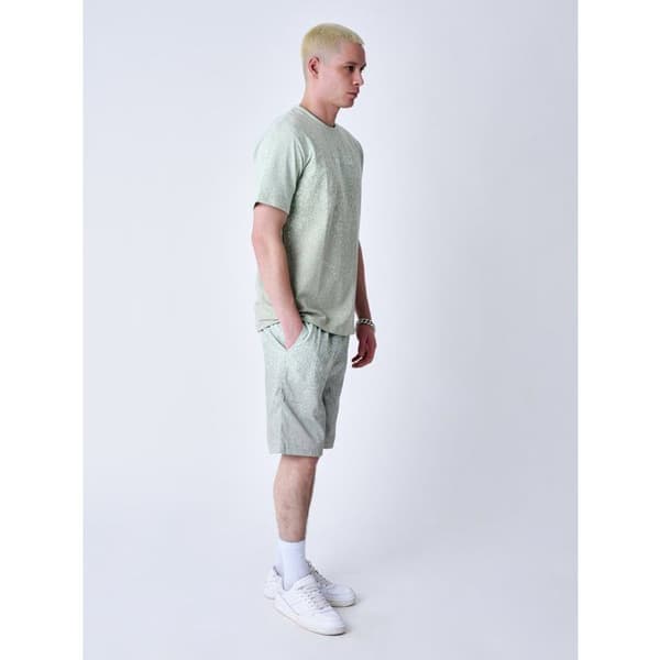 Spray-mönstrad badshorts