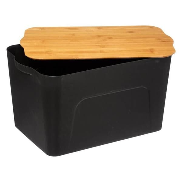 Plastlåda med bambulock 24L - 5 five simply smart