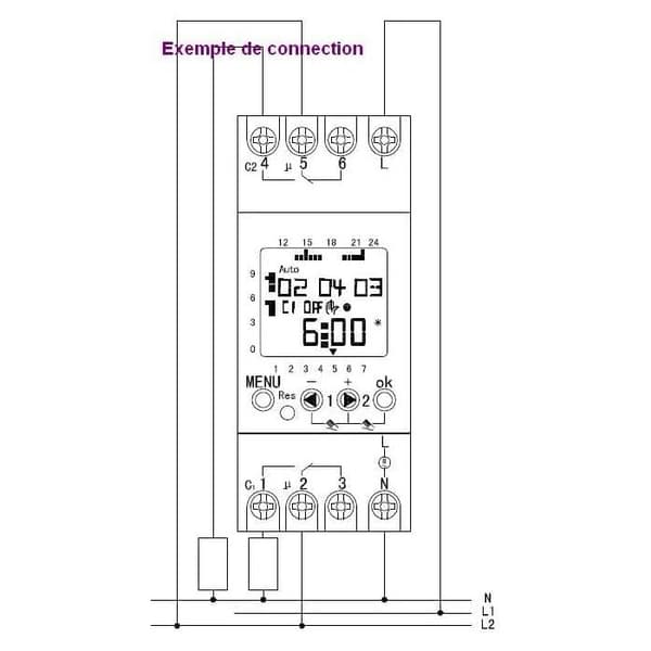 Digital Klocka Strömbrytare - MONDIALPRO - AHC822 - Veckoprogrammering - 44 cykler på/av - LCD-display