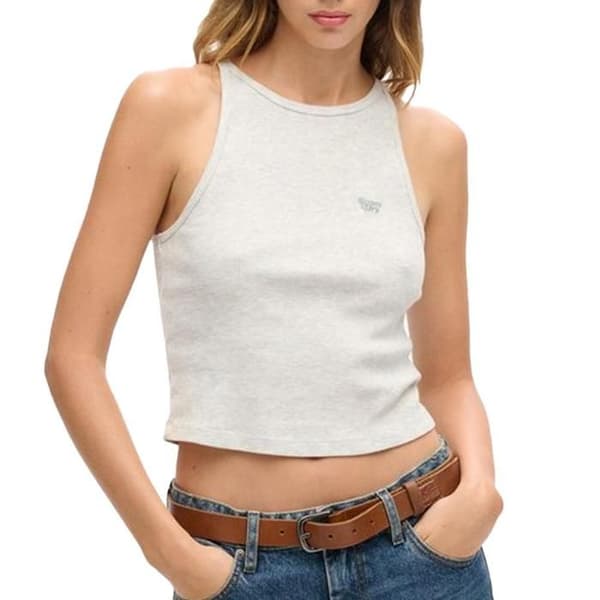 Beige Topp Dam Superdry Essential Logo Racer