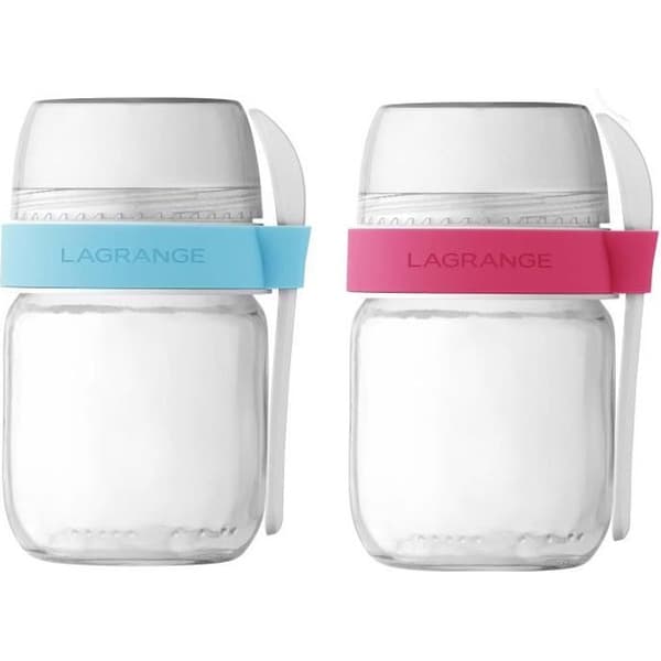 LAGRANGE Set med 2 fack 440403 - Transparent och vit