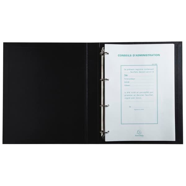 Pärm - Exacompta - 550E - 4 ringar - Refill 5419E - Svart 29,7x21cm
