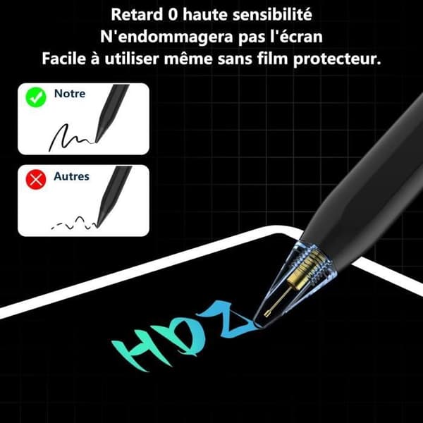 Stylet iPad - GENERISK - 10:e generationen - Palmavvisning - Hög precision - Ultrafin 1,5 mm