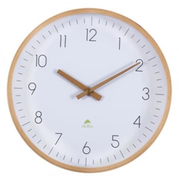 Väggklocka - ALBA - HORTREE - Trä - Rund - 30 cm - Svart