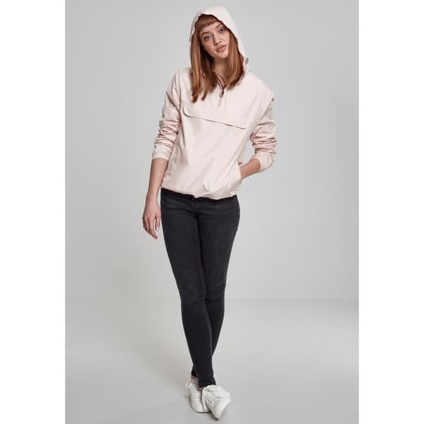 Pull over dam - URBAN CLASSICS - Basic - Rose flash - Med huva - Vuxen