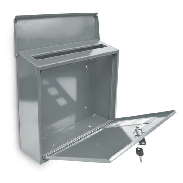 Postlåda - Relaxdays - 10017419 - Metall - Grön - Silver