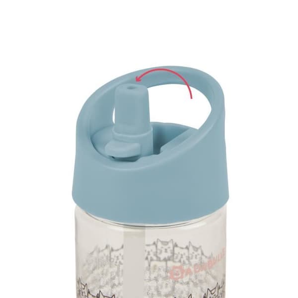 Badabulle barnflaska halmvatten 350 ml, läckagesäker, 12m+