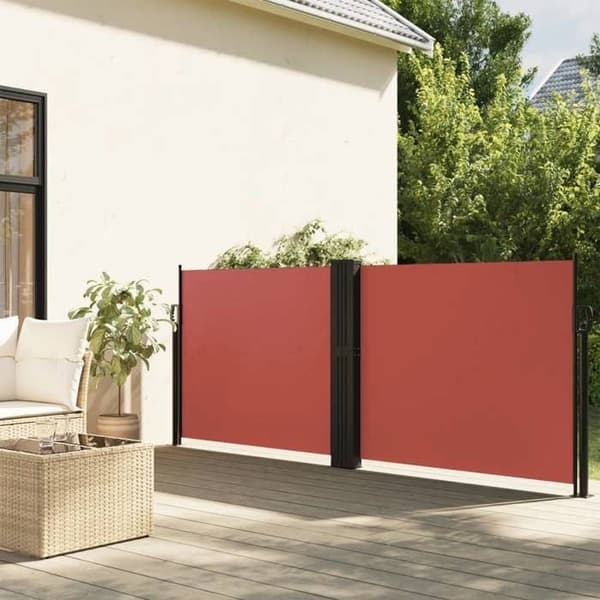 vidaXL Utdragbart sidodäck terrakotta 100x600 cm 4004588