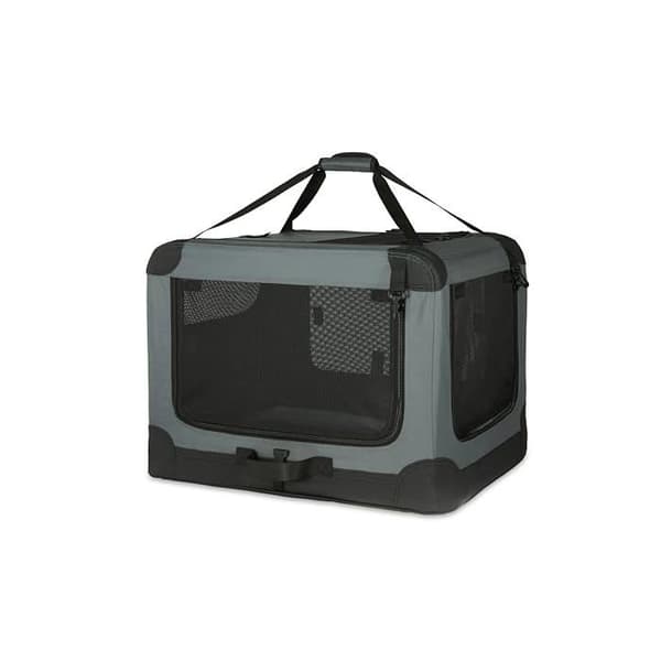 Fällbar Resenisch - Amazon Basics - 4 Dörrar - Grå - Storlek L 91x61x61 cm