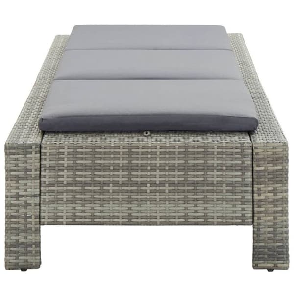 vidaXL Bouncer med Cushion Grey Poly Rattan
