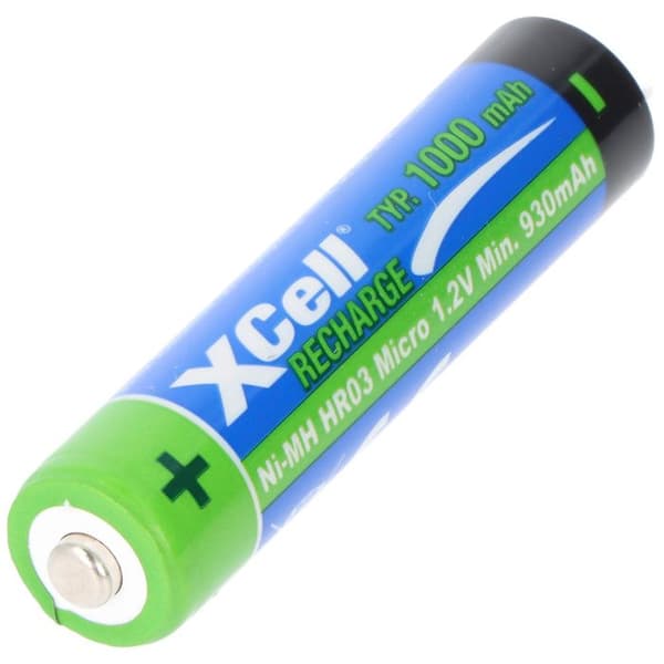 AAA telefonbatteri, micro/AAA telefonackumulator 1000mAh paket om 4