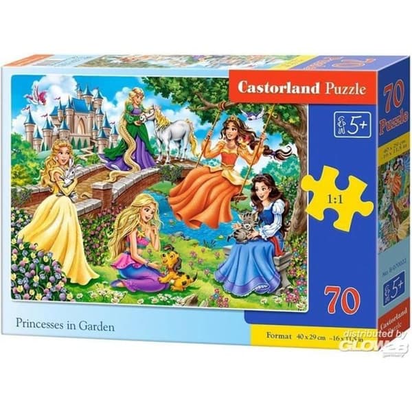 Pussel 70 bitar: Prinsessorna i trädgården