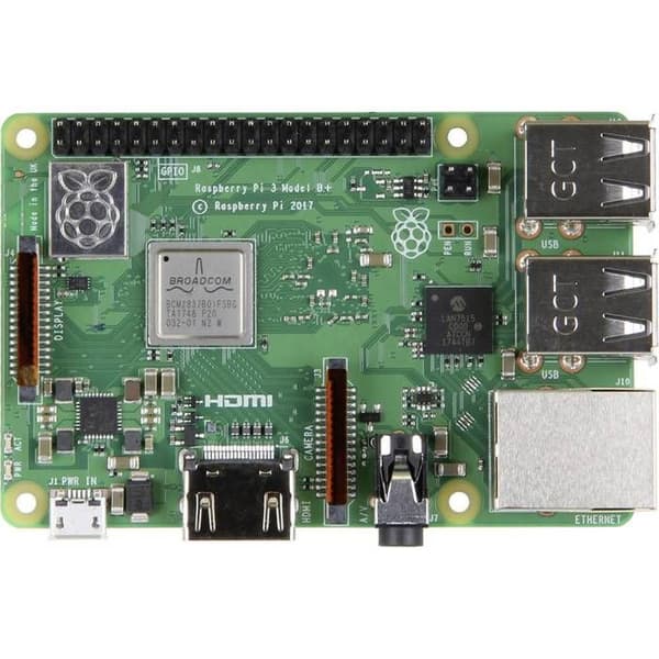 Moderkort - Raspberry Pi - 3 modell B+ - WiFi 802.11ac - Bluetooth 4.2 - ARMv8 64bit