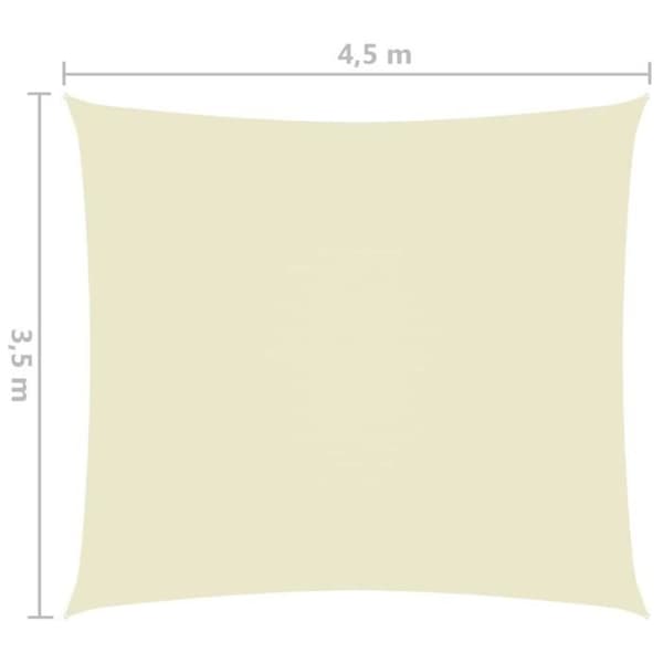 vidaXL Parasol Sail Oxford Tyg Rektangulär 3,5x4,5 m Kräm