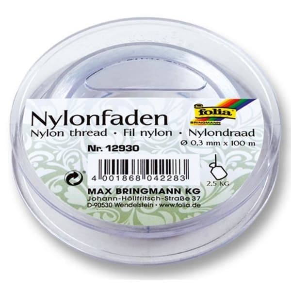 Nylontråd 0,30mm osynlig 100m