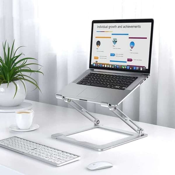 Universellt stöd för bärbar dator - Tech-Protect - ProDesk - Aluminium - Fällbar - Ergonomisk