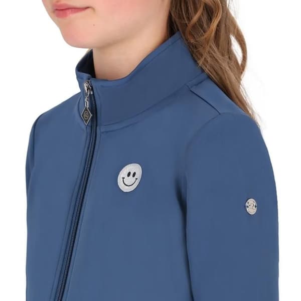 Ryttarjacka full zip flicka QHP Rosalynn - blå