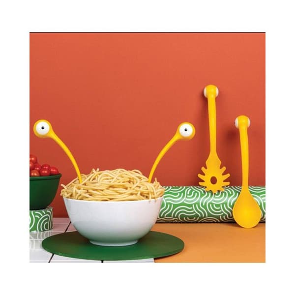 Bestick för att servera Pasta Monsters - PA Design - Gul -