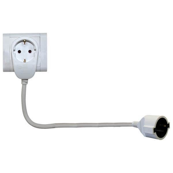 Powersplit förlängning 3 m / svart REV