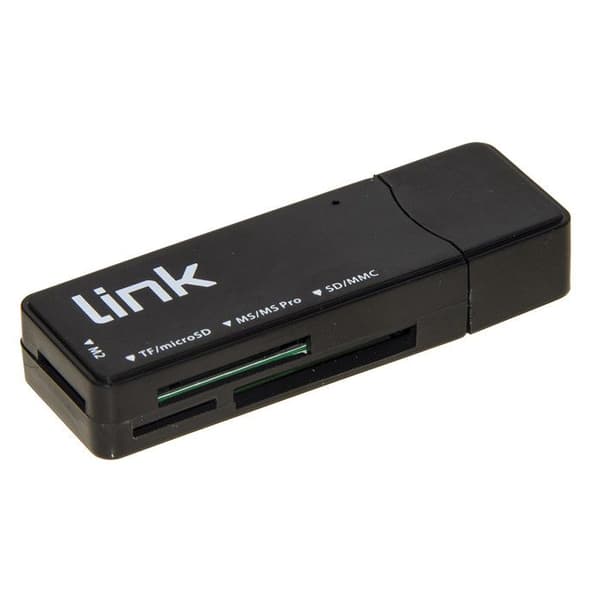 Link Accessori LKCCH04 USB 3.0 Kortläsare Svart för MicroSD SD MMC MS Duo