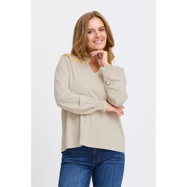 Blus med V-ringning dam Pulz Jeans Lippa
