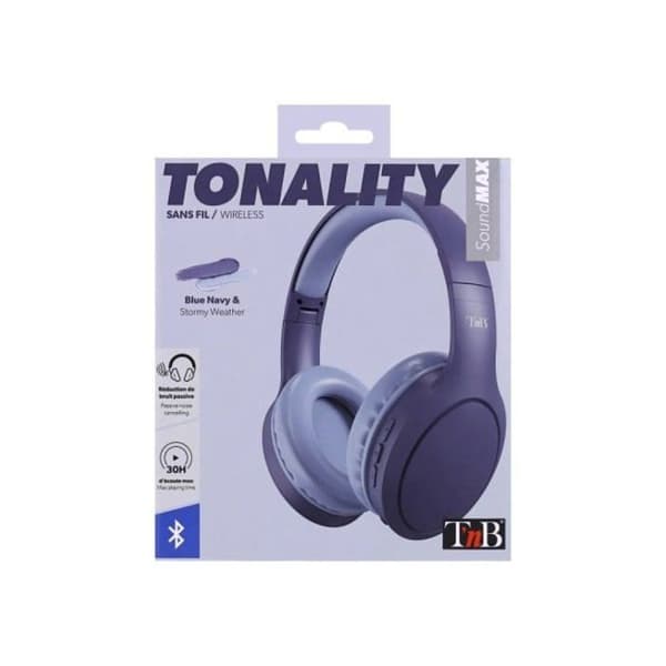 Bluetooth-hörlurar - T'nB - Tonality Max - Trådlös - Svettavvisande - Över-örat