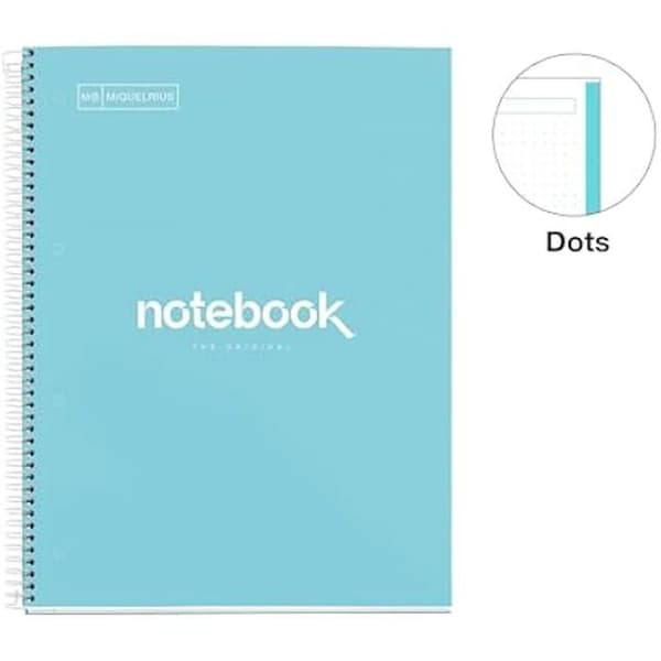 Cahier A4 - MIQUELRIUS - Känslor - Ljusblå - 80 mikroförborrade blad - 4 sömhål
