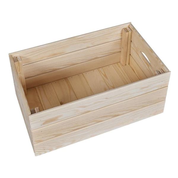 Trälåda "Silver" 65cm Natur