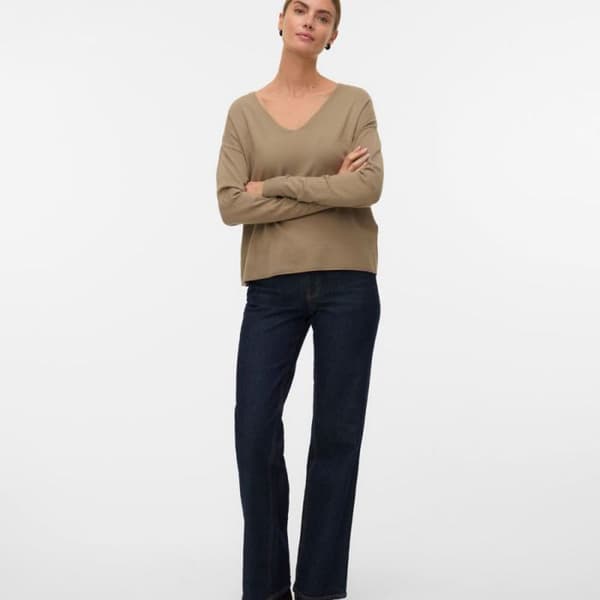 Pull fin med V-ringning, havsmermaid, dam, VERO MODA