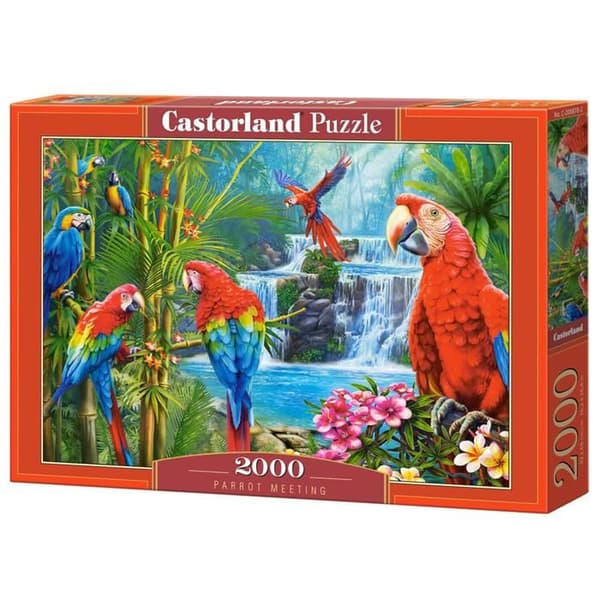 Pussel 2000 bitar: Mötande papegojor