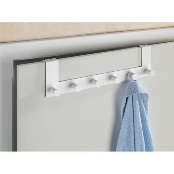 Krok - Celano - Vit - Massivt stål - 6 krokar - Samtida design