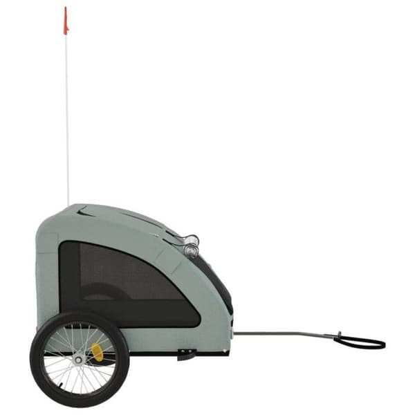 vidaXL Cykelvagn för husdjur grå 93965