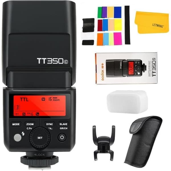 Extern blixt - GODOX - TT350C - TTL E-TTL II - GN36 - HSS 2.4G trådlös