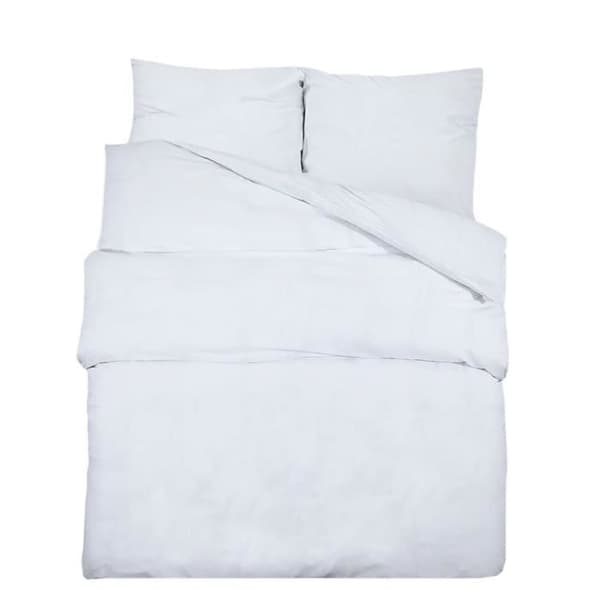 vidaXL Påslakanset Vit 135x200 cm Microfiber136022
